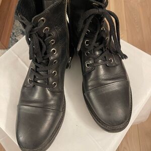 All Saints Dark Leather Men's Boots